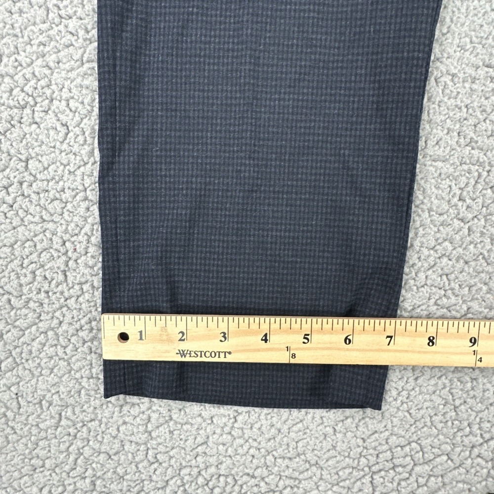 Calvin Klein Slim Fit Dress Pants Men 32x32 Blue Microcheck Stretch Preppy - Picture 7 of 16